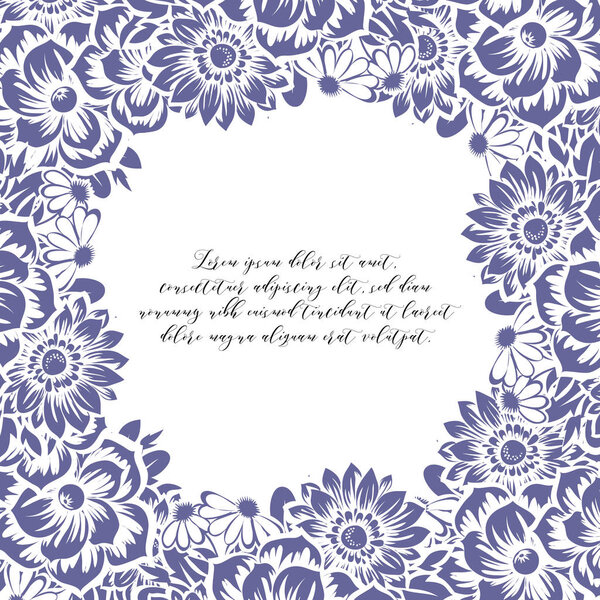 Красивый орнамент из цветов
