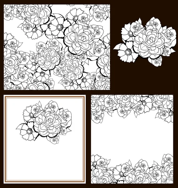 Belo ornamento floral —  Vetores de Stock