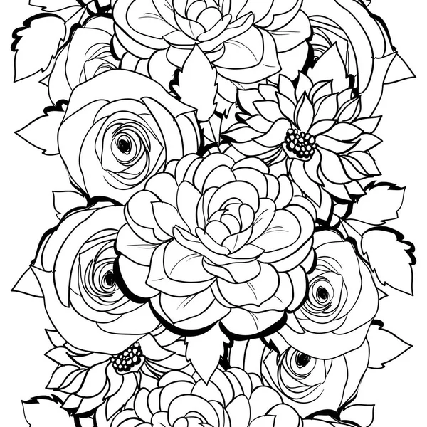 Красивый цветочный орнамент — стоковый вектор
