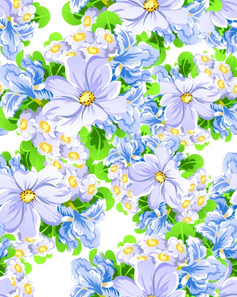 Hermosas flores ornamento — Vector de stock