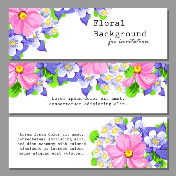 Hermosas flores ornamento — Vector de stock