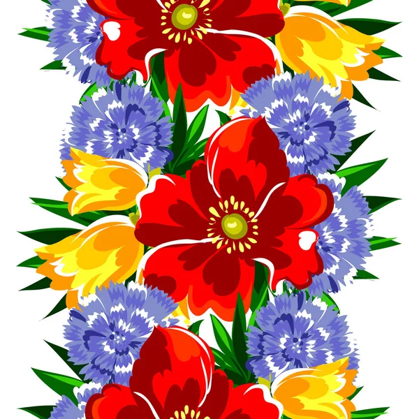 Hermosas flores ornamento — Vector de stock