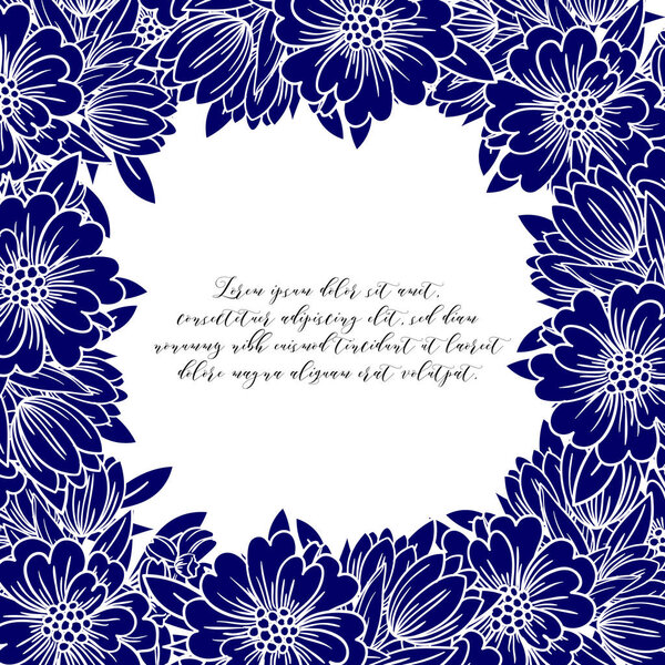 Красивый орнамент из цветов
