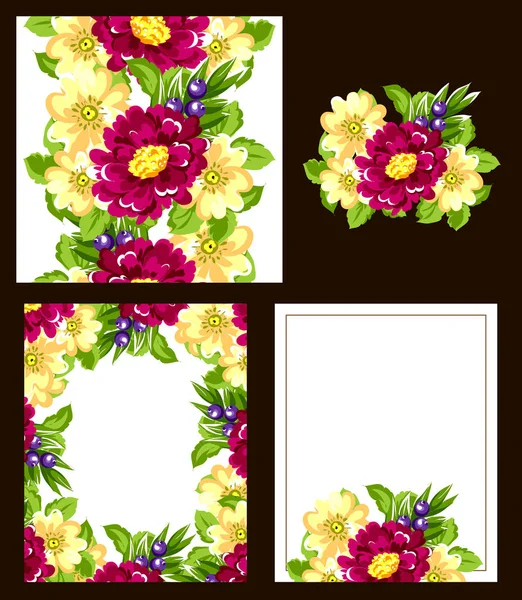 Bei fiori ornamento — Vettoriale Stock