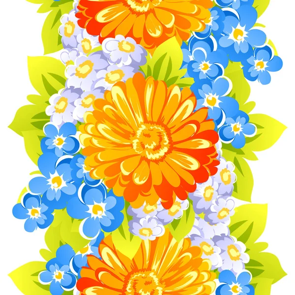 Hermosas flores ornamento — Vector de stock