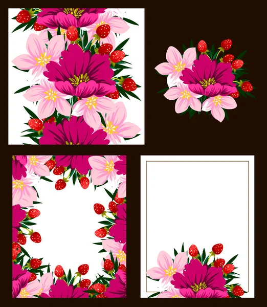 Bonito ornamento flores — Vetor de Stock