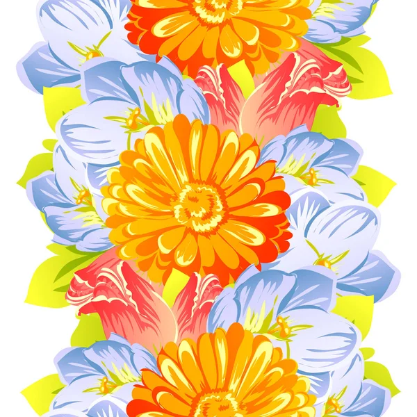 Beautiful flowers ornament — Stock Vector