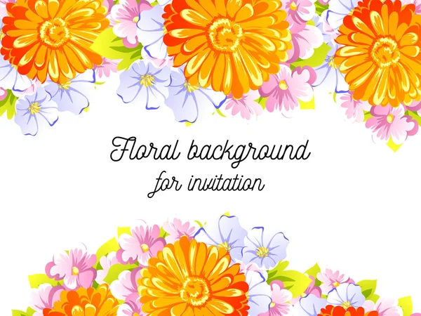 Hermosas flores ornamento — Archivo Imágenes Vectoriales