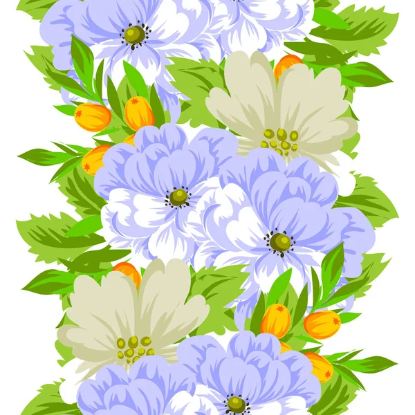 Beautiful flowers ornament — Stock Vector