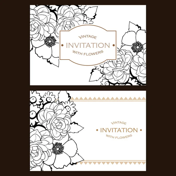 Hermosas flores ornamento — Vector de stock