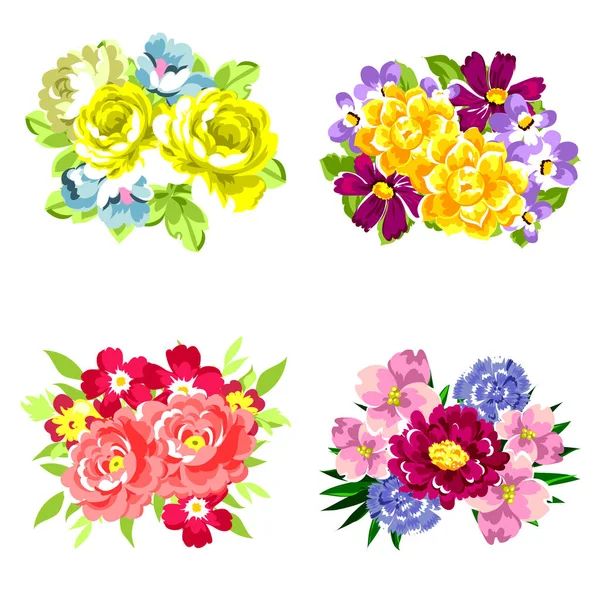 Bonito ornamento flores — Vetor de Stock