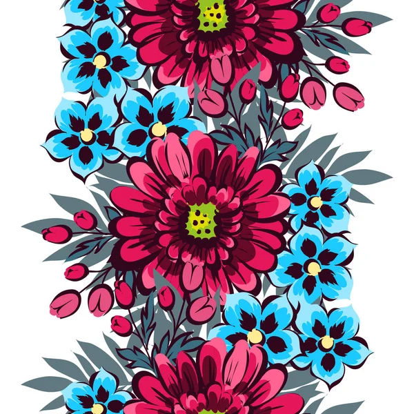 Hermosas flores ornamento — Vector de stock