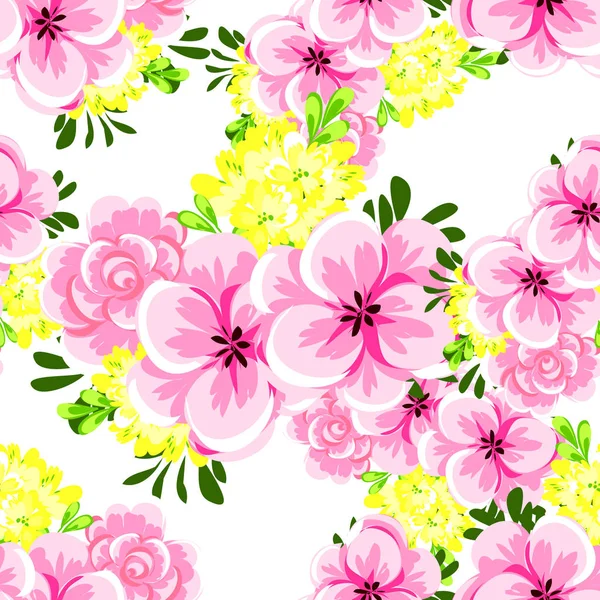 Hermosas flores ornamento — Vector de stock