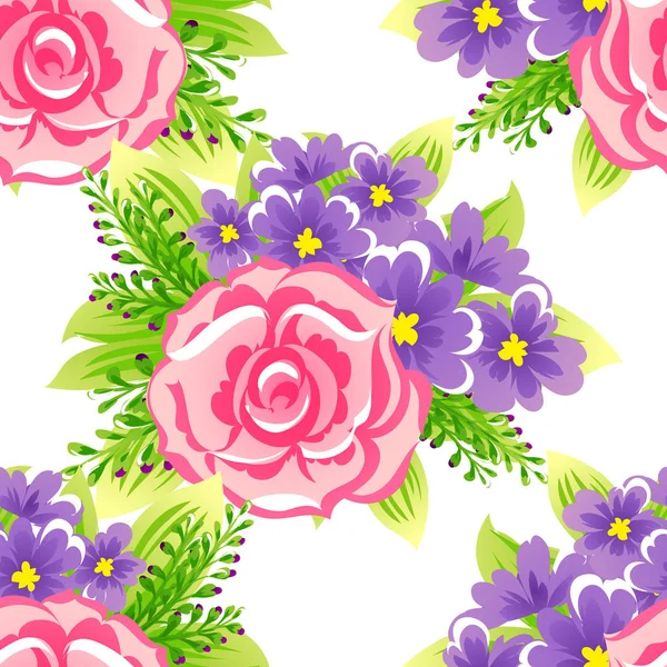 Bonito ornamento flores —  Vetores de Stock