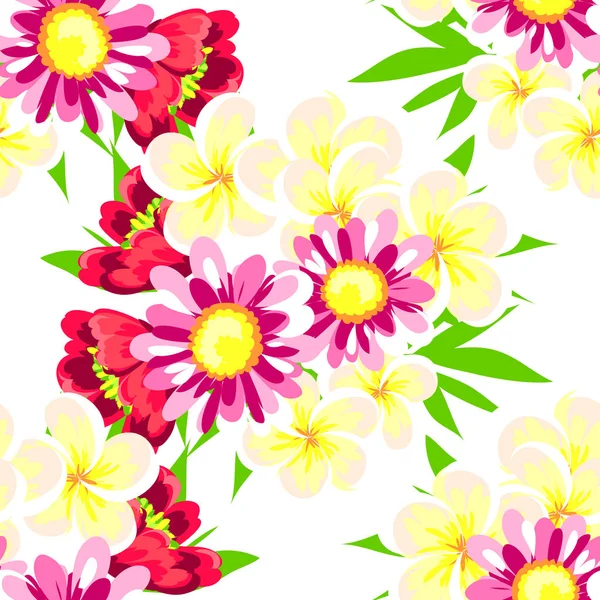 Hermosas flores ornamento — Vector de stock