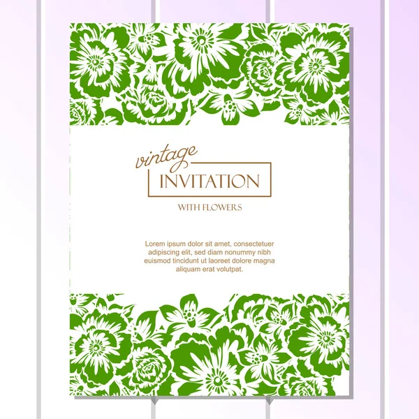 Bonito ornamento flores —  Vetores de Stock