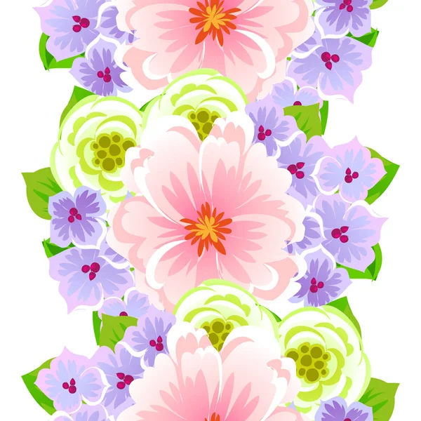 Hermosas flores ornamento — Vector de stock