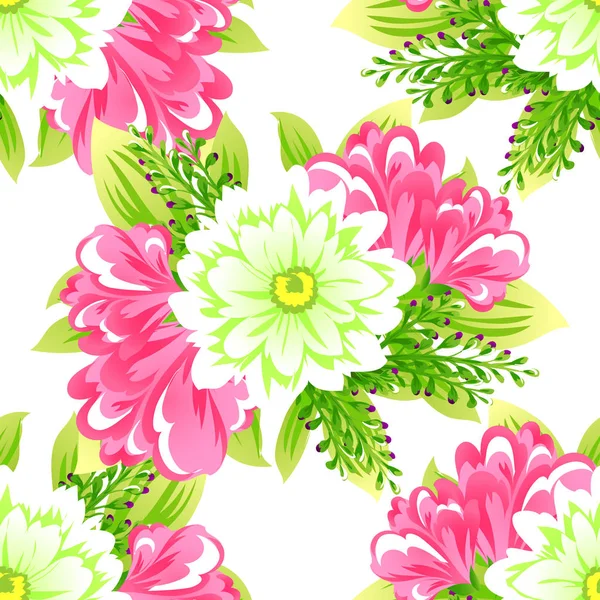 Hermosas flores ornamento — Vector de stock