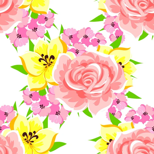 美丽的花朵装饰 — 图库矢量图片