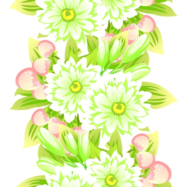 Beautiful flowers ornament — Stock Vector