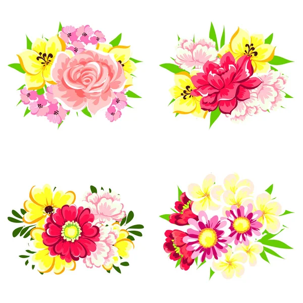 Vackra blommor prydnad — Stock vektor