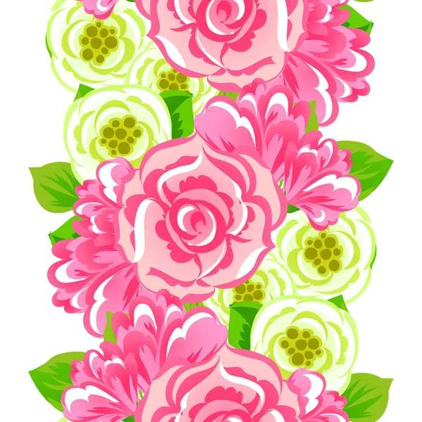 Bonito ornamento flores — Vetor de Stock