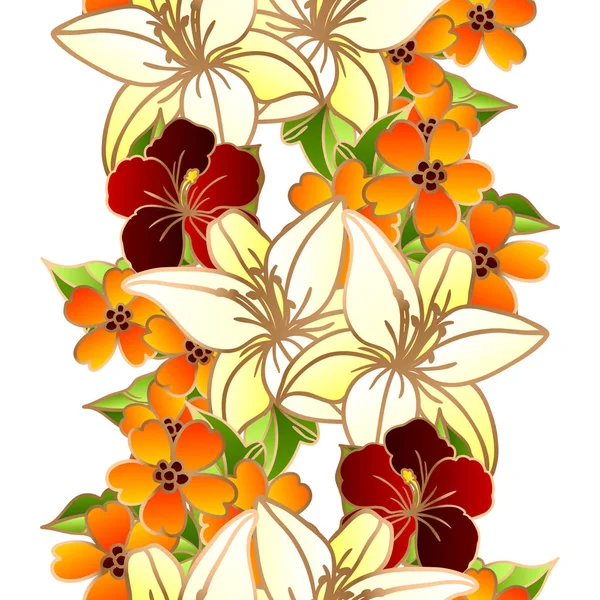 Beautiful flowers ornament — Stock Vector