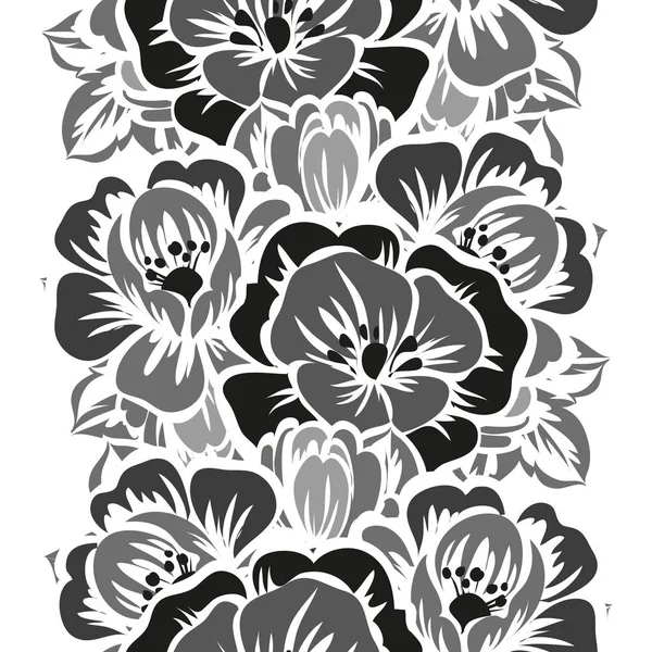 Modèle avec des éléments floraux — Image vectorielle