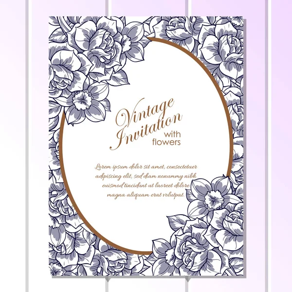 Hermosas flores ornamento — Vector de stock