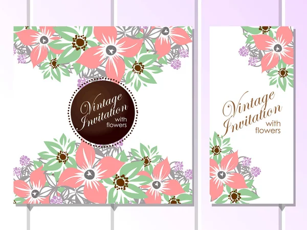 Hermosas flores ornamento — Vector de stock