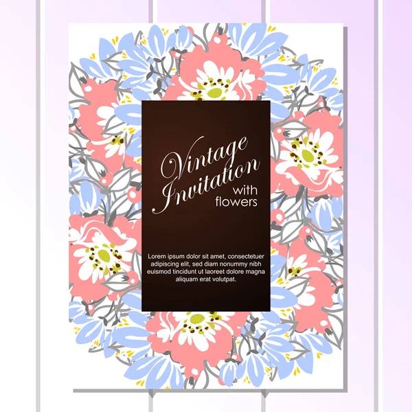 Hermosas flores ornamento — Vector de stock