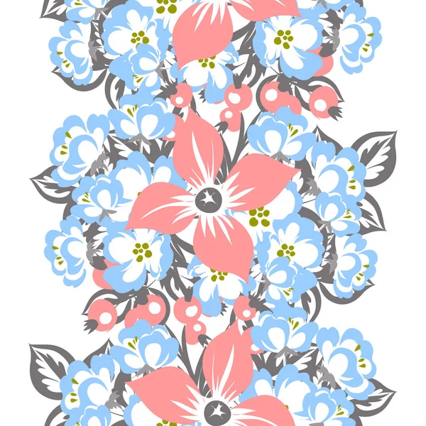 Modèle avec des éléments floraux — Image vectorielle