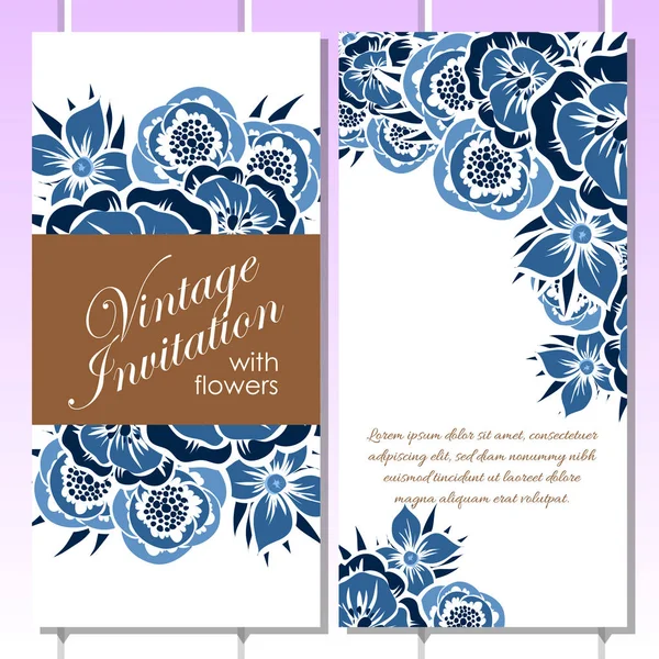 Wedding invitation cards — Stock Vector