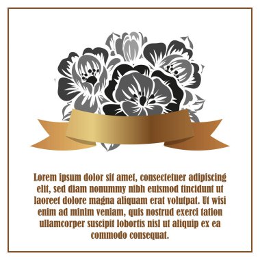 Güzel çiçekler ile davet