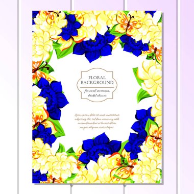 Güzel çiçekler ile davet