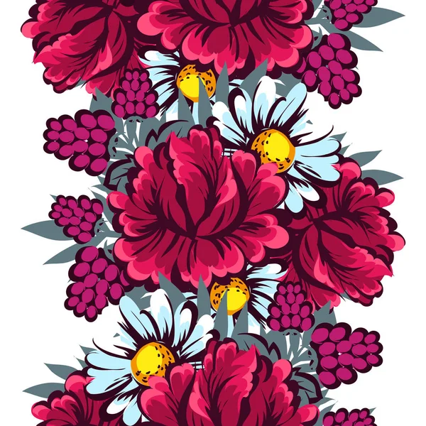 Patroon met florale elementen — Stockvector