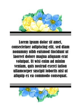 Güzel çiçekler ile davet