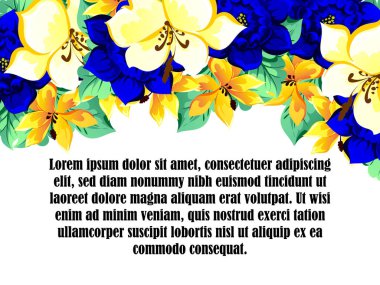 Güzel çiçekler ile davet