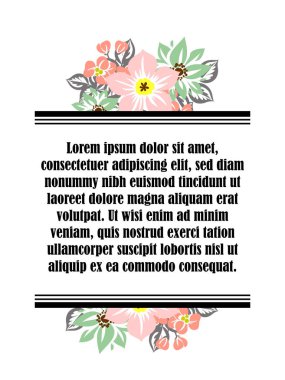 Güzel çiçekler ile davet