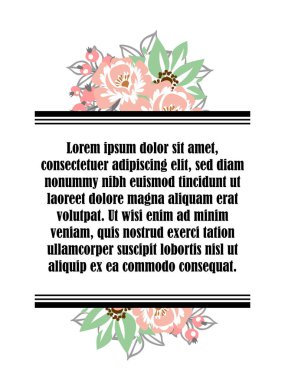 Güzel çiçekler ile davet