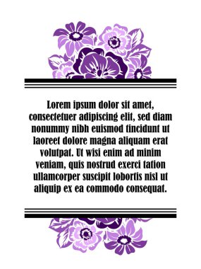 Güzel çiçekler ile davet