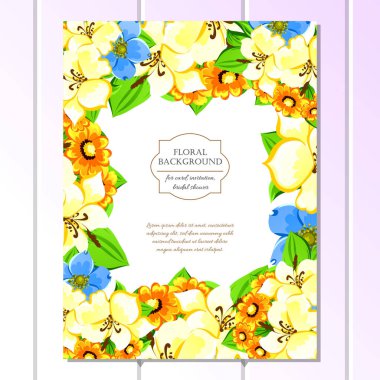 Güzel çiçekler ile davet