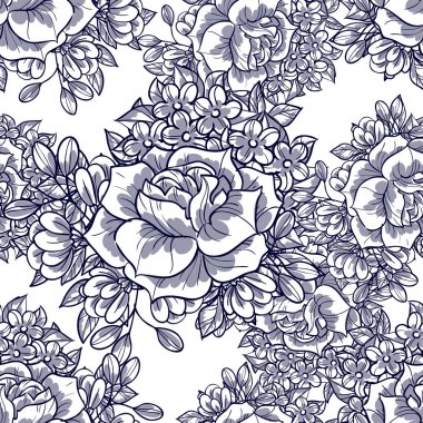 Sorunsuz güzel çiçek desenli