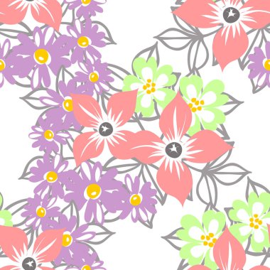 Sorunsuz güzel çiçek desenli