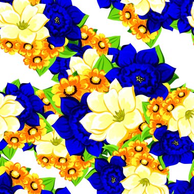 Sorunsuz güzel çiçek desenli