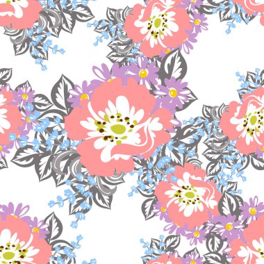 Sorunsuz güzel çiçek desenli