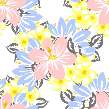 Sorunsuz güzel çiçek desenli