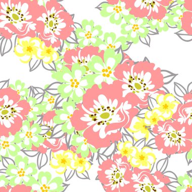 Sorunsuz güzel çiçek desenli