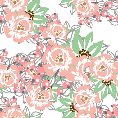 Sorunsuz güzel çiçek desenli