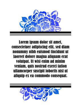 Çiçekli davetiye kartı